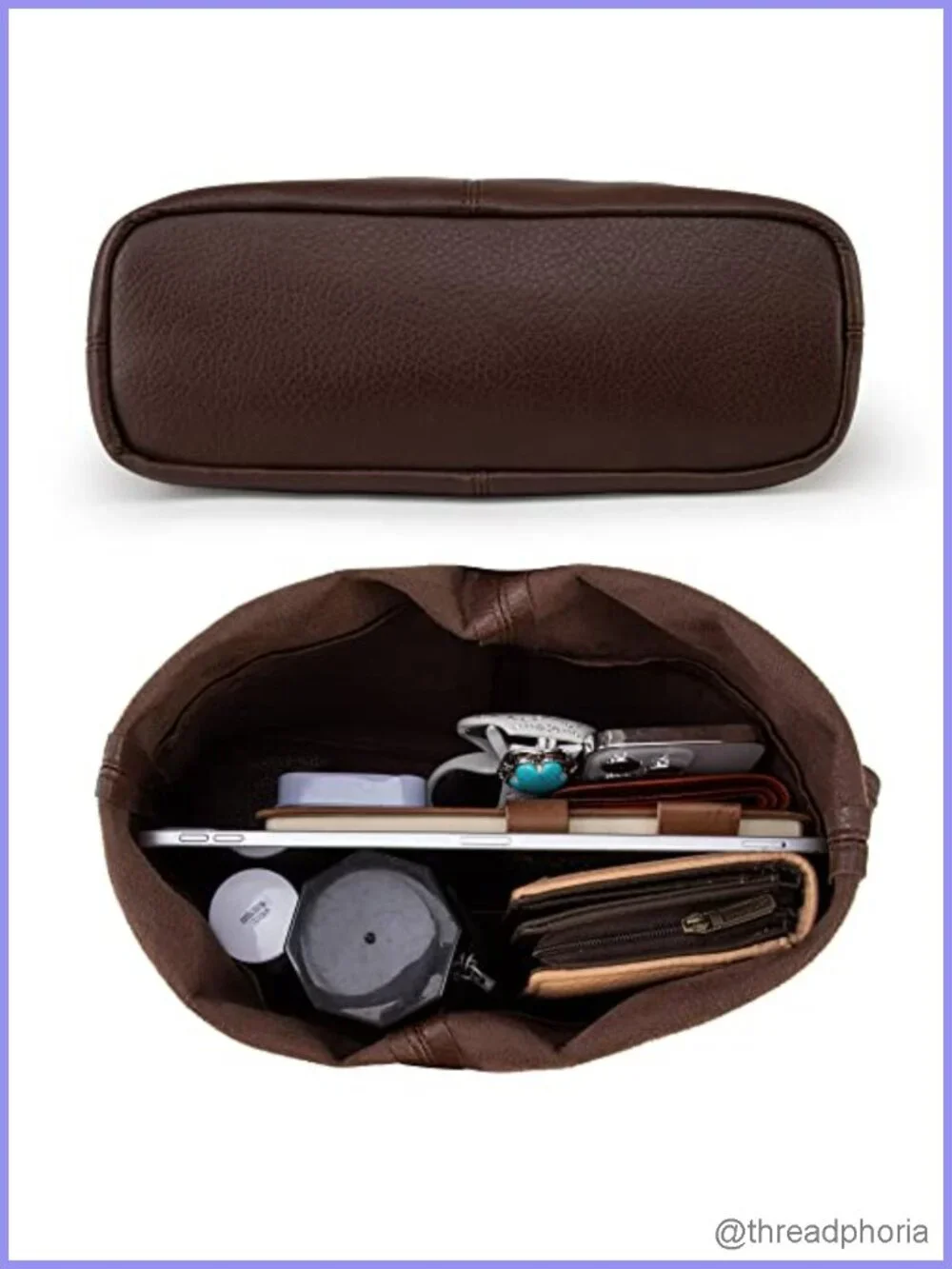 Vegan Leather Hobo Shoulder Bag with Wristlet Set